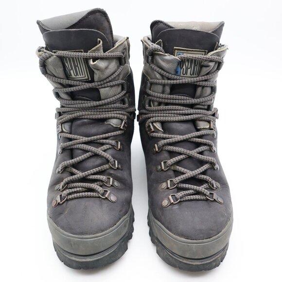 One Sport Mountaineering Hiking Boots Men\'s Size US 8 Black Gray Leather Italy main image 8